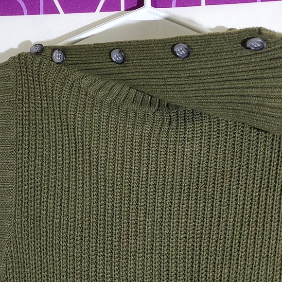 Banana Republic Green Cotton Blend Knit Sleeveless Adjustable Sweater Dress- Med - Picture 9 of 13